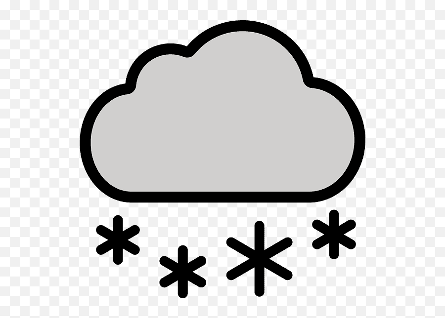Cloud With Snow Emoji Clipart - Password Too Long,Snow Emoji Png