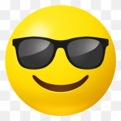 Smiley Face Emoji - Ref Magnets With Sunglasses Gif