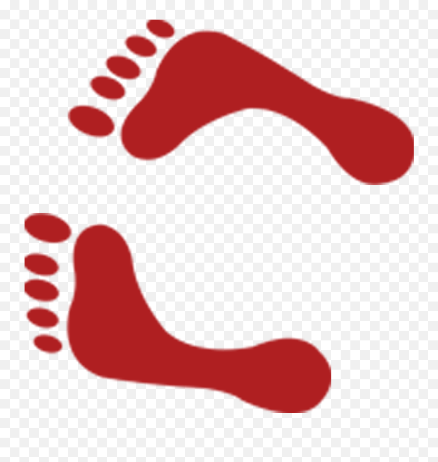 Footprints Clipart Red Footprints Red - Portable Network Graphics Emoji,Footprints Emoji