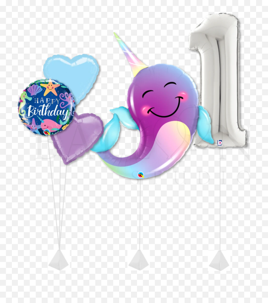 Giant Narwhal Balloon Package - Balloon Emoji,Giant Emoticon