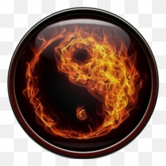 Yin Yang Wallpaper - Flaming And Emoji