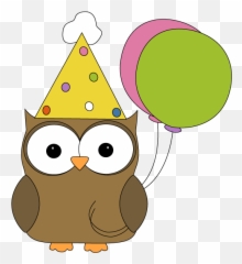 Happy Birthday Clipart Animal - Owl Emoji