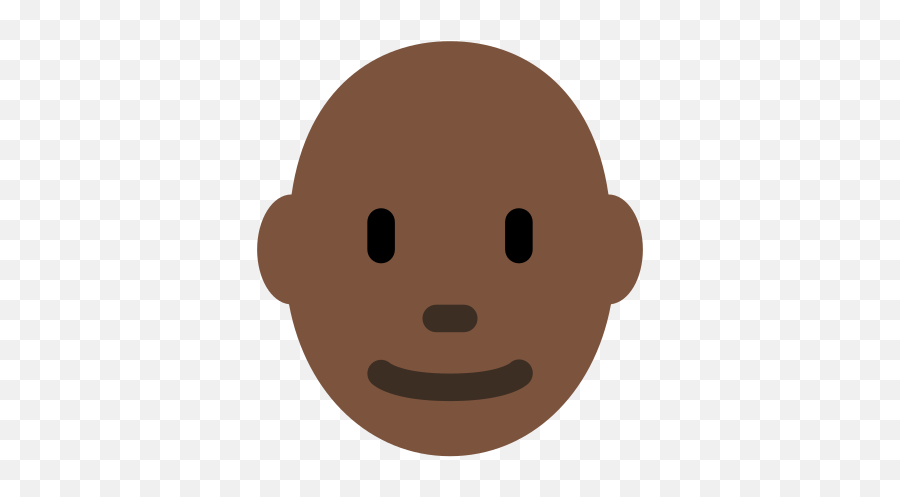 Dark Skin Tone Bald Meaning - Cartoon Emoji,Bald Head Emoji