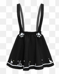 skirt lolitagoth dress suspenders skirts black nic - Cute Skirt Emoji