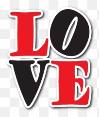 Red And Black Love Vinyl Die Cut Sticker - Cutting Marktbrunnen Emoji