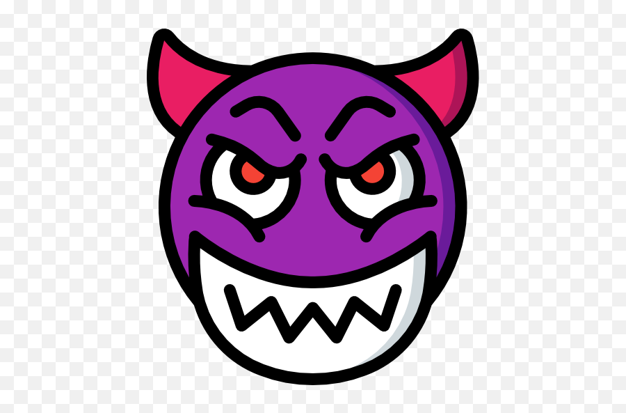 Devil - Icon Emoji,Purple Demon Emoji