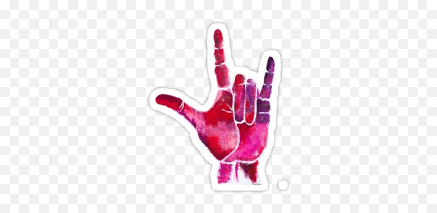 Asl I Love You Hand Sticker - Love You Sign Language Transparent Background Emoji,Asl Emoji