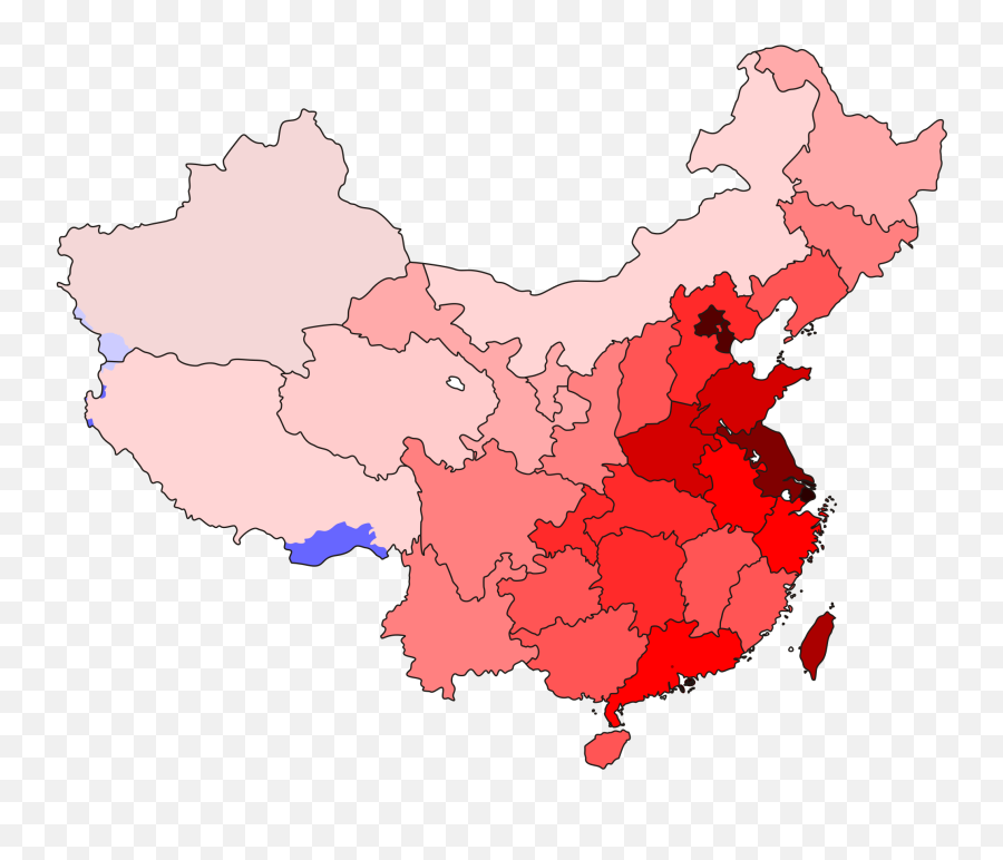 Geography Of China - Densidad De Poblacion De China Emoji,Chinese Emoji Meaning