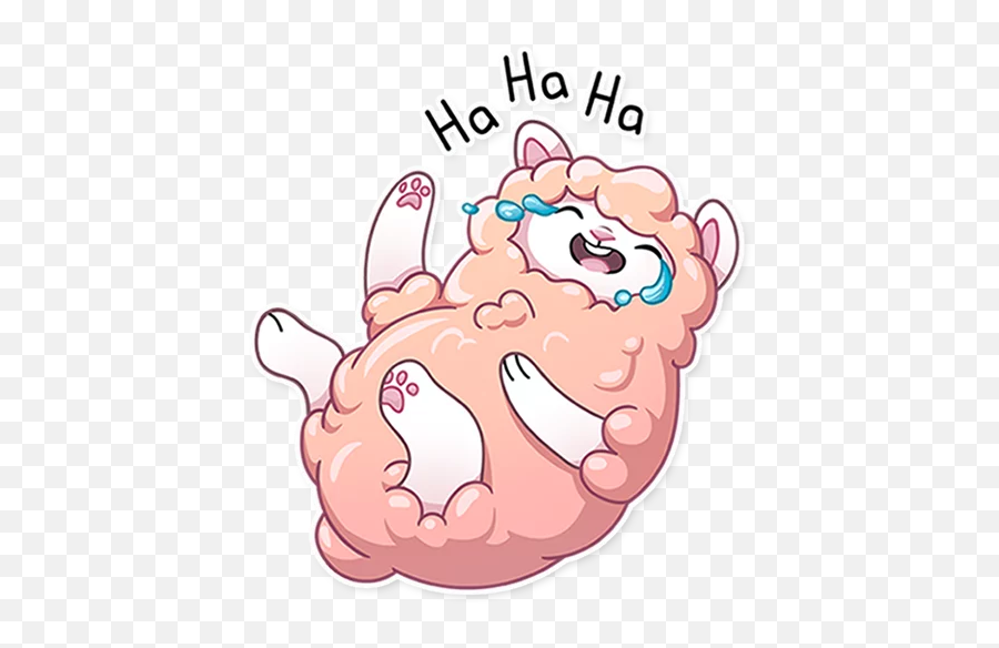 Fluffylama Vijiti Kwa Telegraph - Sticker De Fluffy Llama Emoji,Whipped Cream Emoji