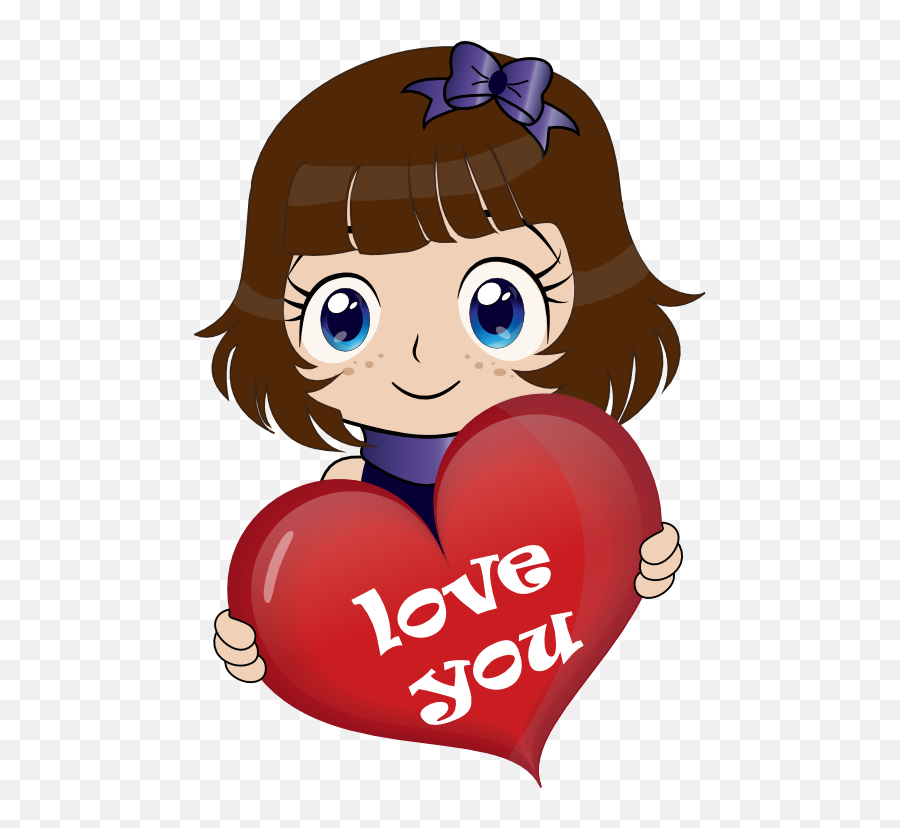 Cute Girl Manga Smiley Emoticon Clipart I2clipart - Clipart Thumbs Down Girl Emoji,Free Love Emoticons