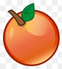 Tangerine Emoji Clipart - Emoji,Peach Emoji Png