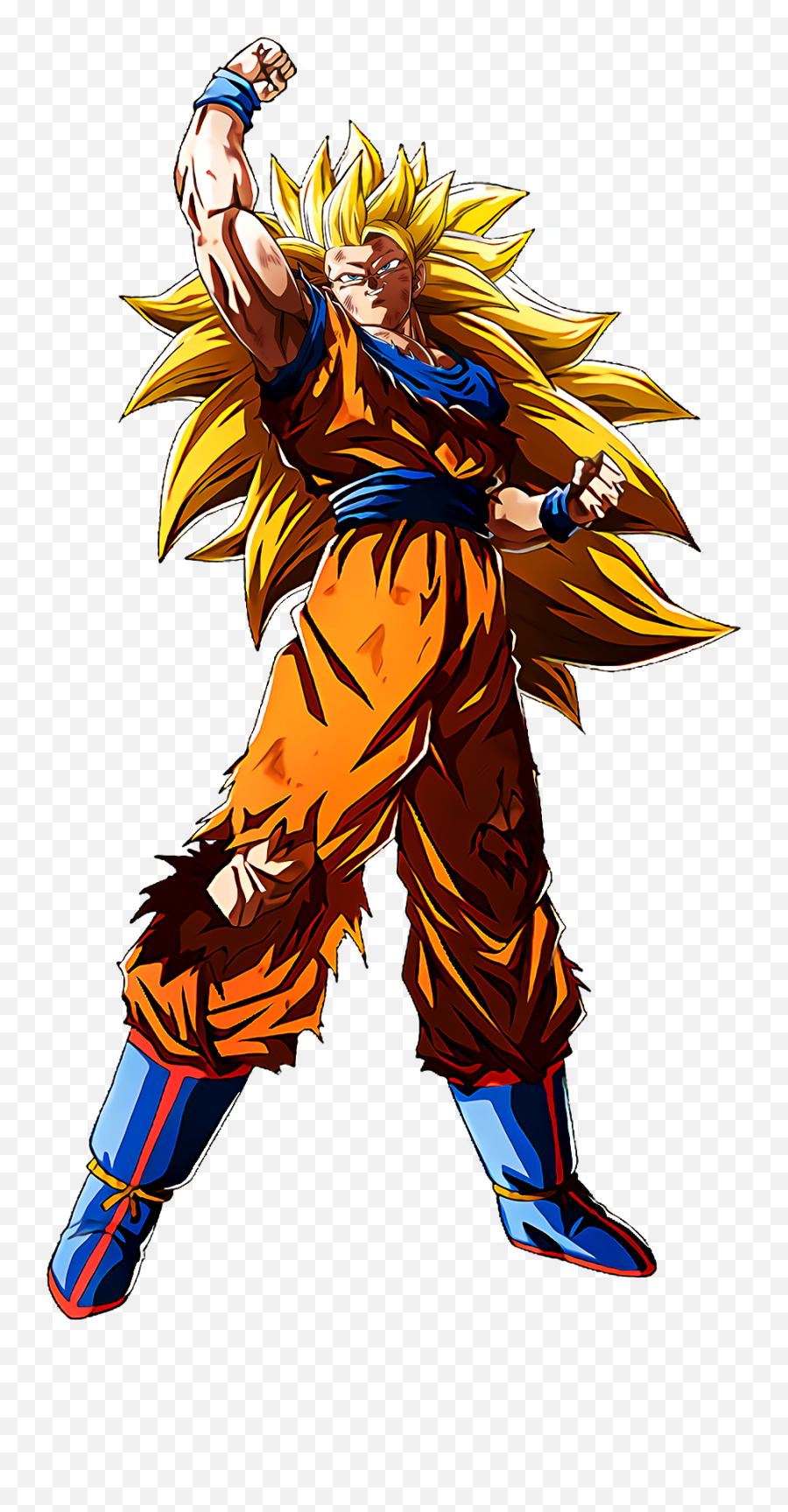 Golden Fist Super Saiyan 3 Goku Render - Lr Super Saiyan 3 Goku Emoji,Super Saiyan Emoji