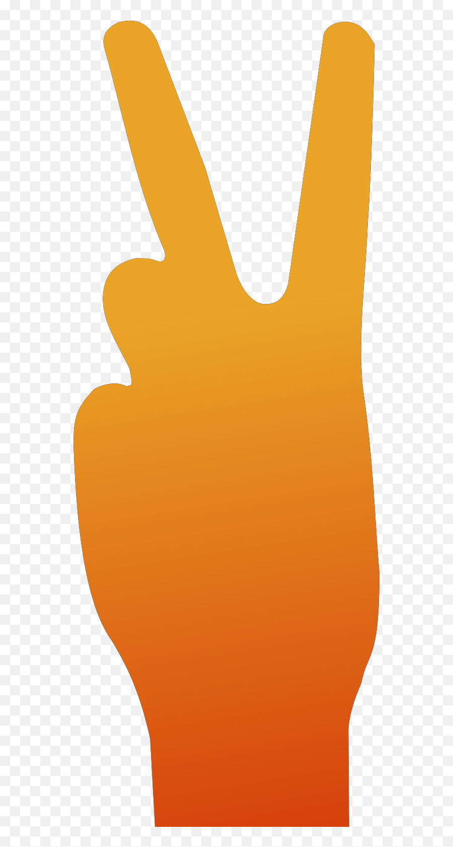 V Sign 999px 93 - Hand Sign Peace Orange Clipart Full Size Emoji,V Sign Emoji