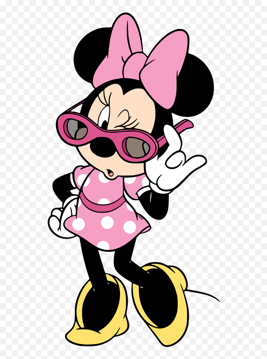 Pin - Pink Minnie Mouse With Glasses Emoji,Emoji Minnie Mouse