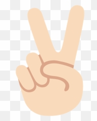 Emoji U270c 1f3fb - V Png