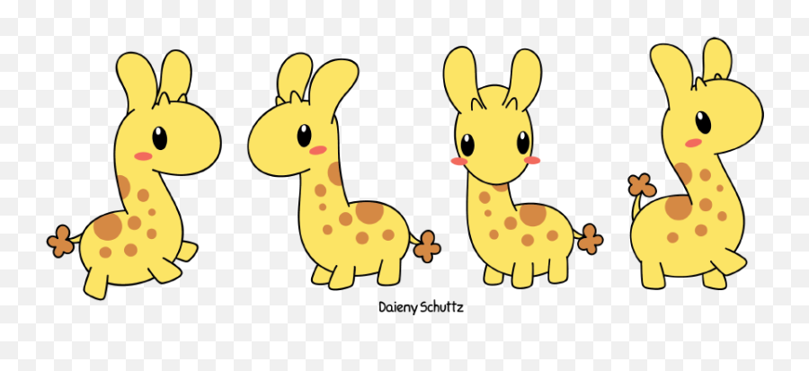 Chibi Giraffe - Cute Giraffe Drawing Emoji,Giraffe Emoticon