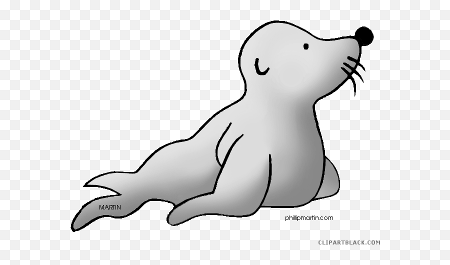 Seal Clipart Gray Seal Seal Gray Seal - Cartoon Emoji,Sea Lion Emoji