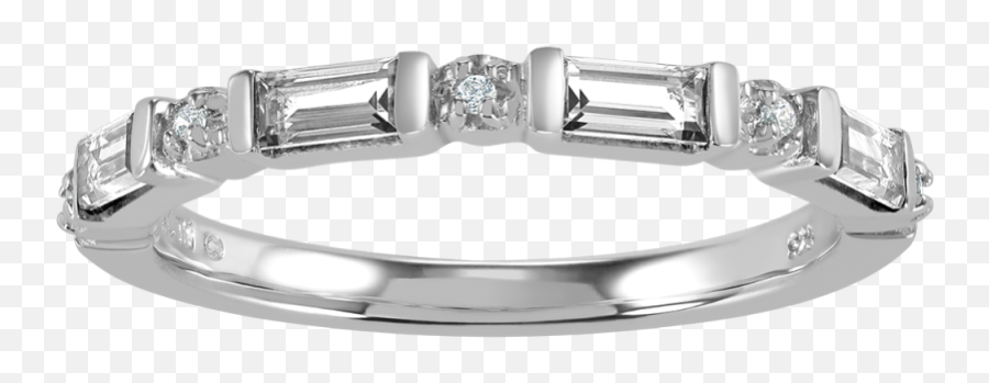Baguette Birthstone And Cubic Zirconia Stackable Ring - Engagement Ring Emoji,Baguette Emoji