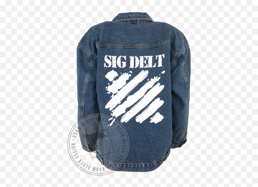 Sigma Delta Tau Jean Jacket - Leather Emoji,Sigma Emoji