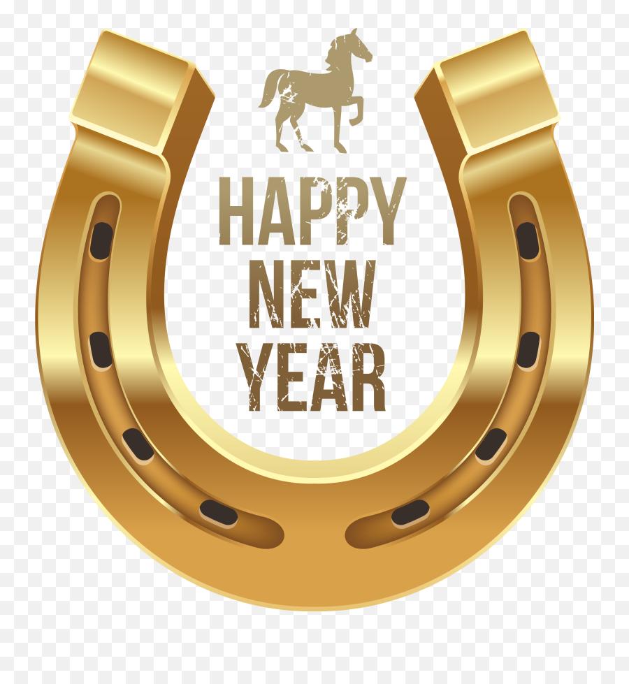 Gold Horseshoe Clip Art Horse Shoe Log Clipart Clipart - Horse New Years Eve Emoji,Horseshoe Emoji