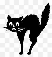 Scared cat Free SVG - Halloween Cat Emoji