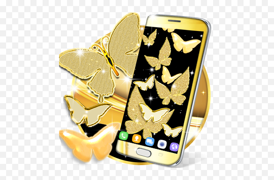 Download Gold Butterfly Live Wallpaper For Android Myket - Swallowtail Butterfly Emoji,Butterfly Emoji Android