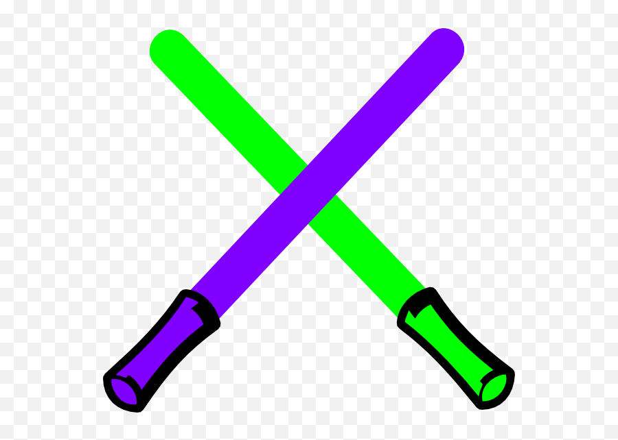 Purple Lightsaber Clipart - Green And Purple Lightsaber Emoji,Light Saber Emoji