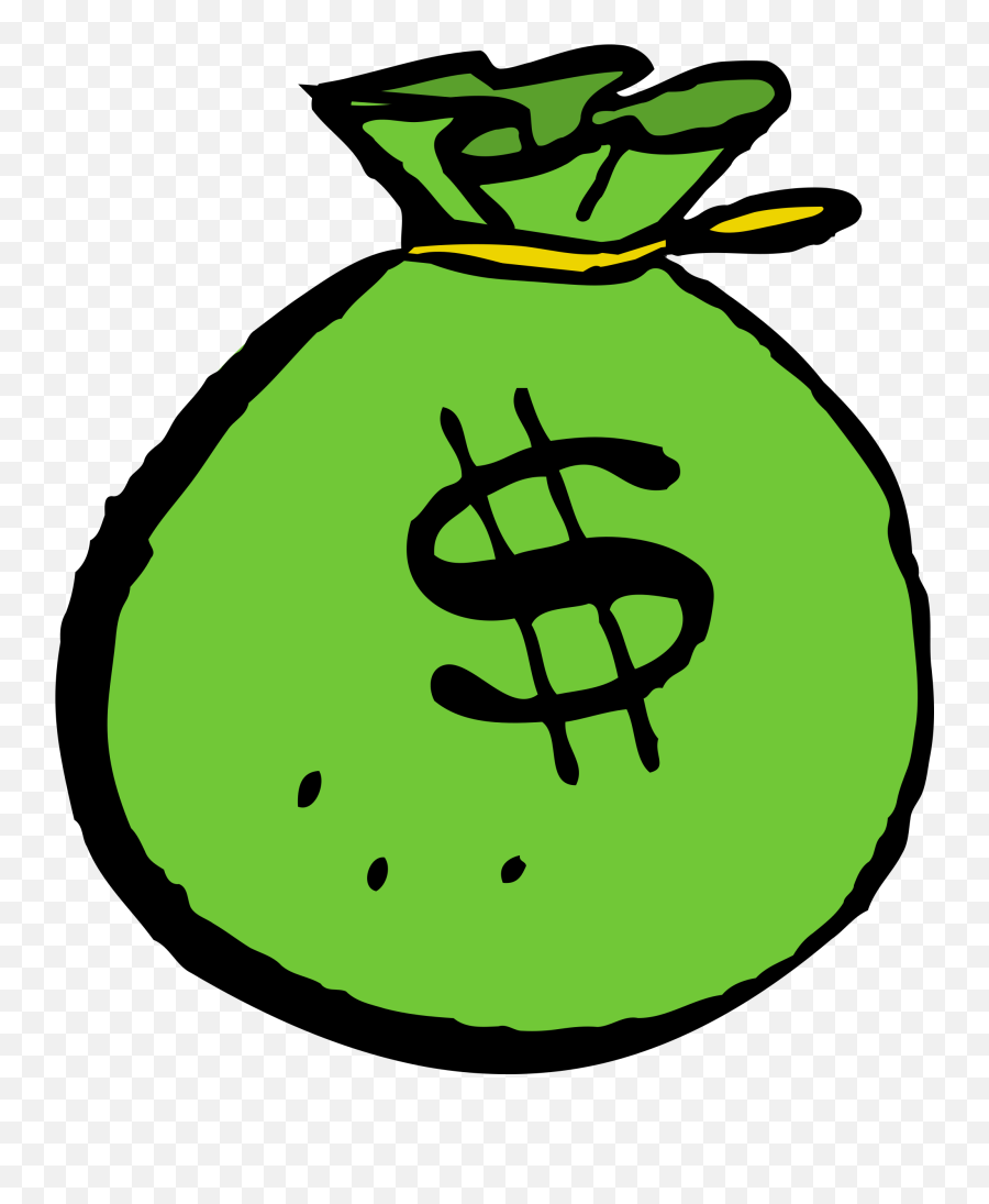 Green Money Bag - Money Bag Clip Art Transparent Cartoon Green Money Bags Clipart Emoji,Money Bag Emoji