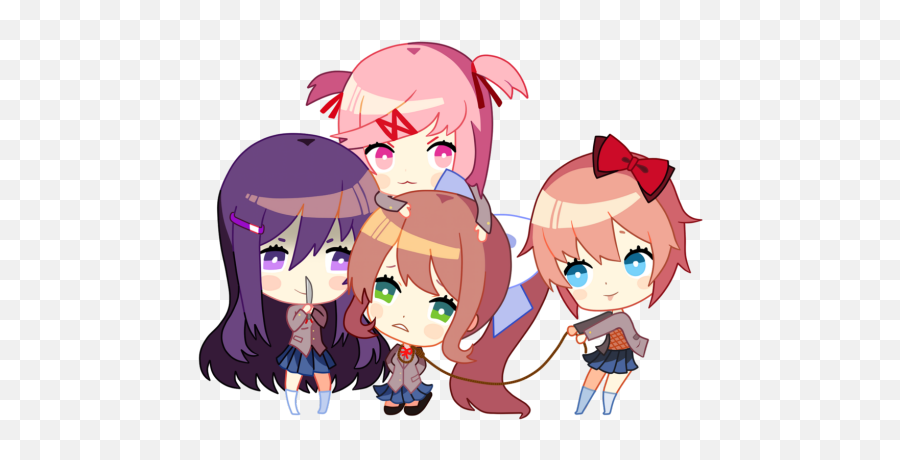 Largest Collection Of Free - Toedit Nooses Stickers Doki Doki Literature Club Characters Cute Emoji,Noose Emoji