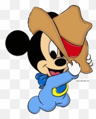 Baby Mickey Disney Cowboy Hat - Mouse Emoji