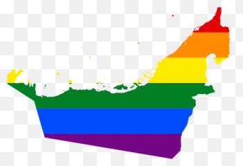 Lgbt Flag Map Of The United Arab Emirates - Uae Emoji