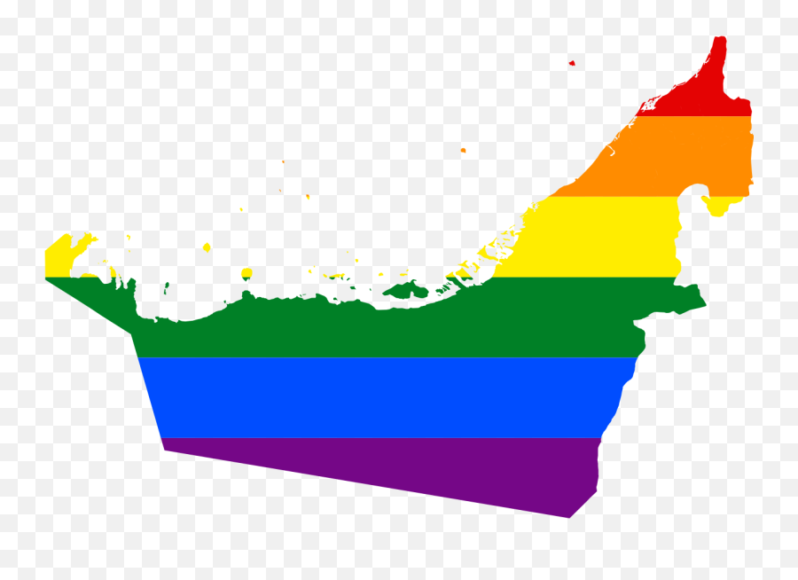 Lgbt Flag Map Of The United Arab Emirates - Uae Map Emoji,Lgbt Flag Emoji