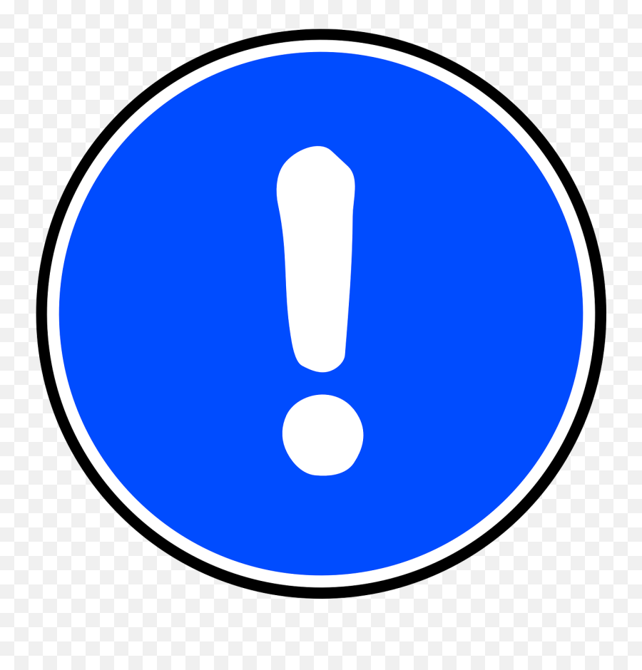 Exclamation Mark Sign Symbol Attention Information - Obligation Clipart Emoji,:v Emoticon