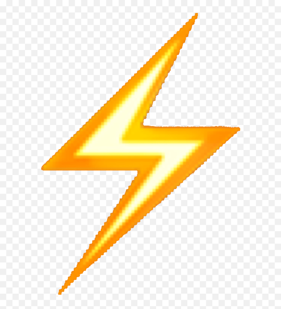 Lightning Bolt Emoji Yellow Aesthetic Png Overlay Beaut - Iphone Lightning Emoji,Lightening Emoji
