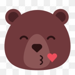 Bear Emoticons - Bear Emoji,Kiss Emoji
