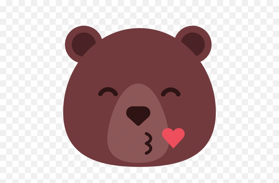 Bear Emoticons - Bear Emoji,Kiss Emoji