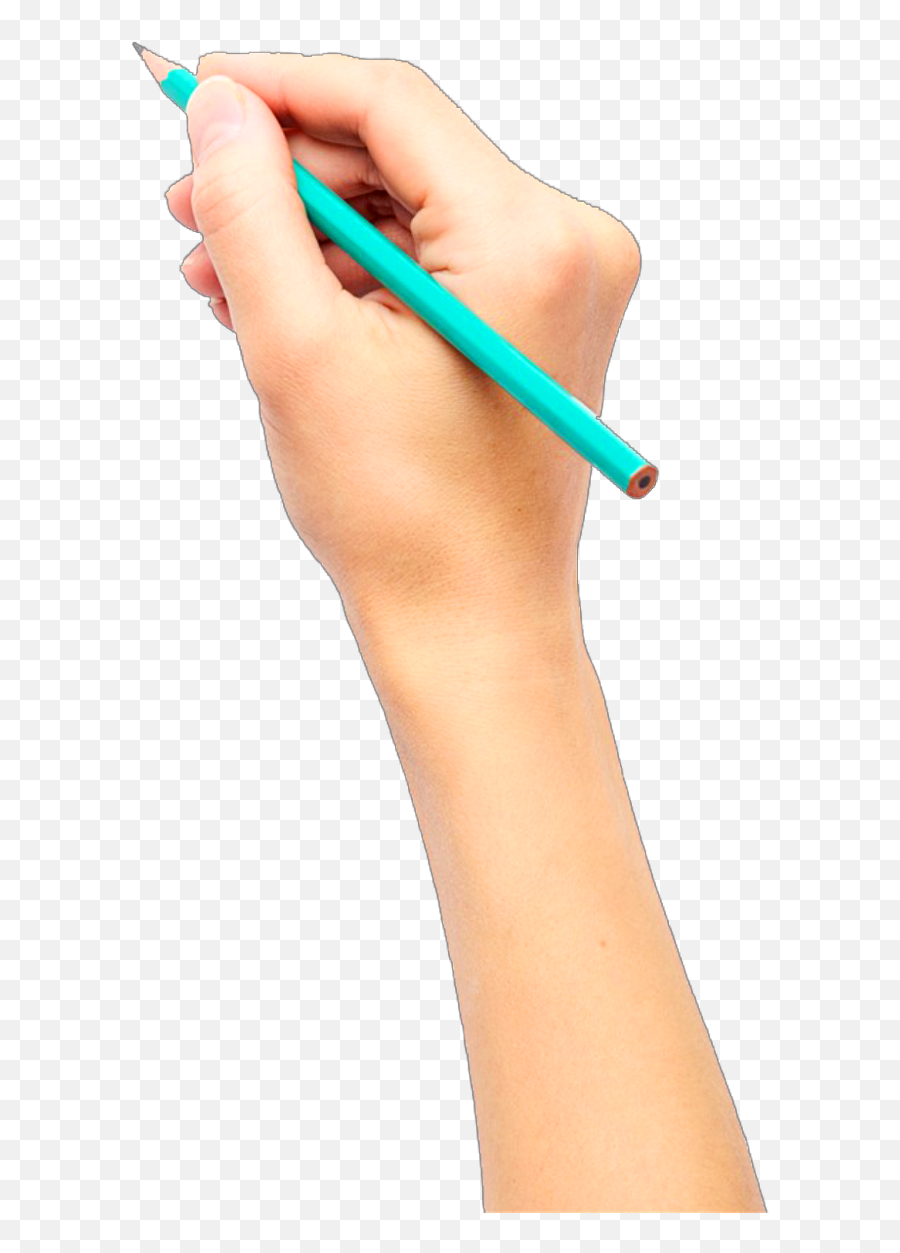 Ftestickers Woman Arm Hand Pencil - Transparent Hand With Pencil Png Emoji,Writing Hand Emoji