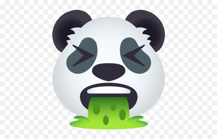 Vomit Panda Gif - Vomit Panda Joypixels Discover U0026 Share Gifs Gif Emoji,Throw Up Emoji