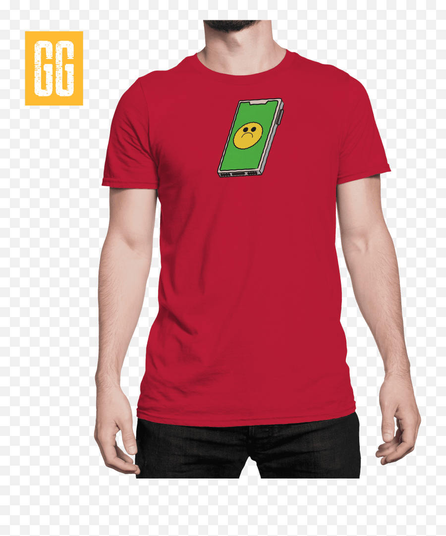 Gg Clothing Sad Phone Emoji Tshirt Cotton Tee Printed Shirt T - Shirt Tee Graphic Tshirt For Men For Women Tshirts On Sale,Emoji Shirts