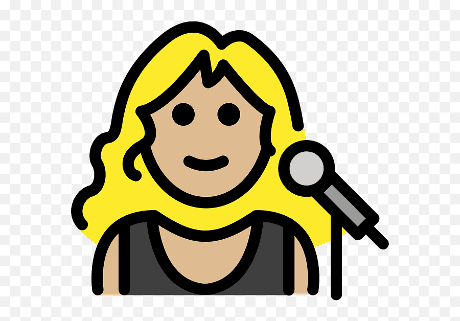 Woman Singer Emoji Clipart - Sängerin Clipart,Singing Emoji