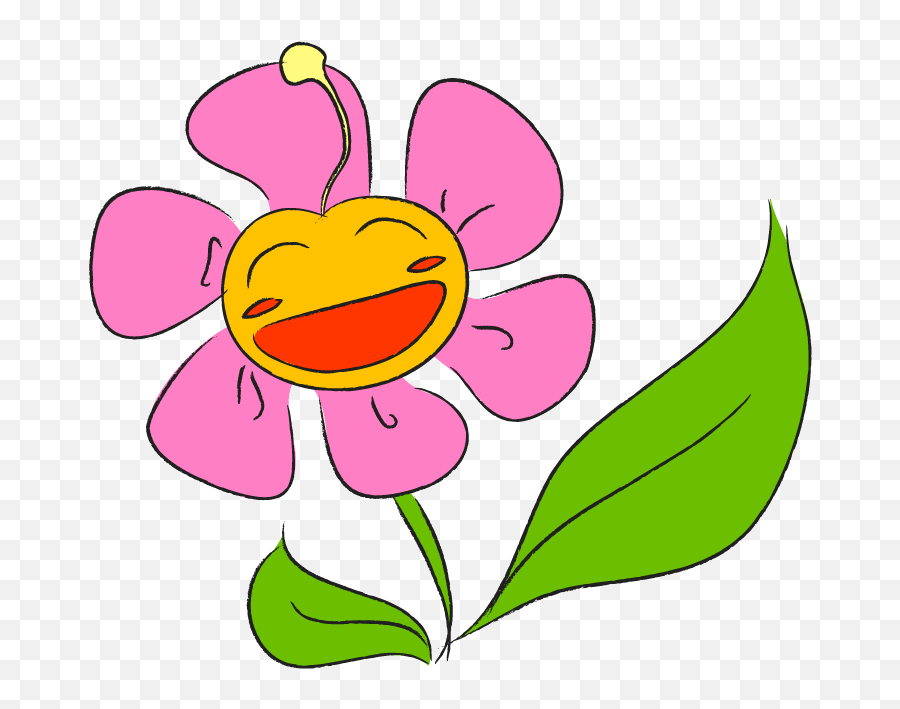 Animated Flowers With Faces - Clipart Best Happy Emoji,Flower Emoticons
