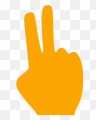 Orange two fingers icon - Free orange hand icons Two Fingers Gif Png Emoji