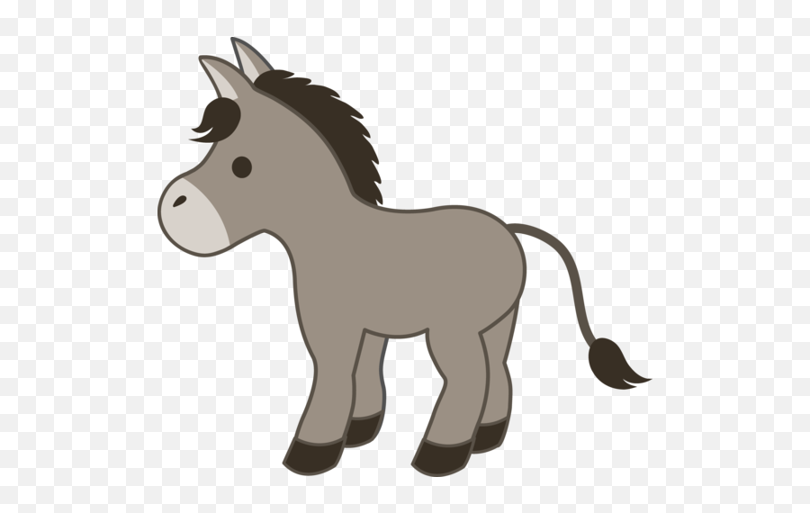 Cute Donkey Donkey Drawing - Clipart Donkey Emoji,Donkey Emoji Copy And Paste