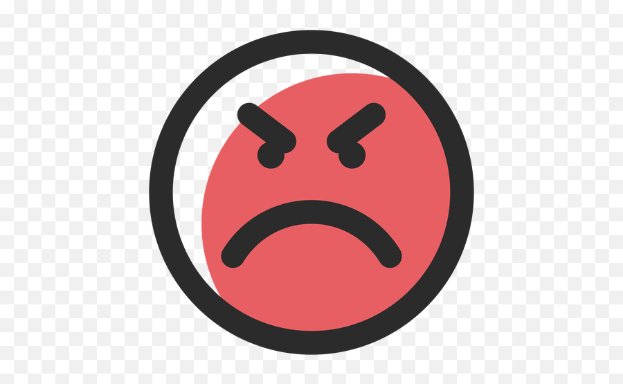 Angry Colored Stroke Emoticon - Enojado Png Emoji,Angry Emoji Face