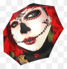 Sugar Skull Foldable Umbrella 43 Arc - Joker Emoji,Sugar Skull Emoji