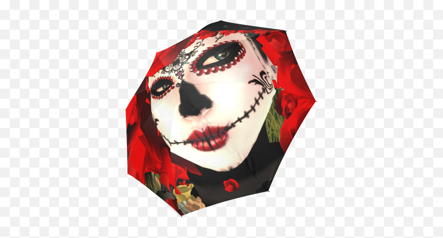 Sugar Skull Foldable Umbrella 43 Arc - Joker Emoji,Sugar Skull Emoji