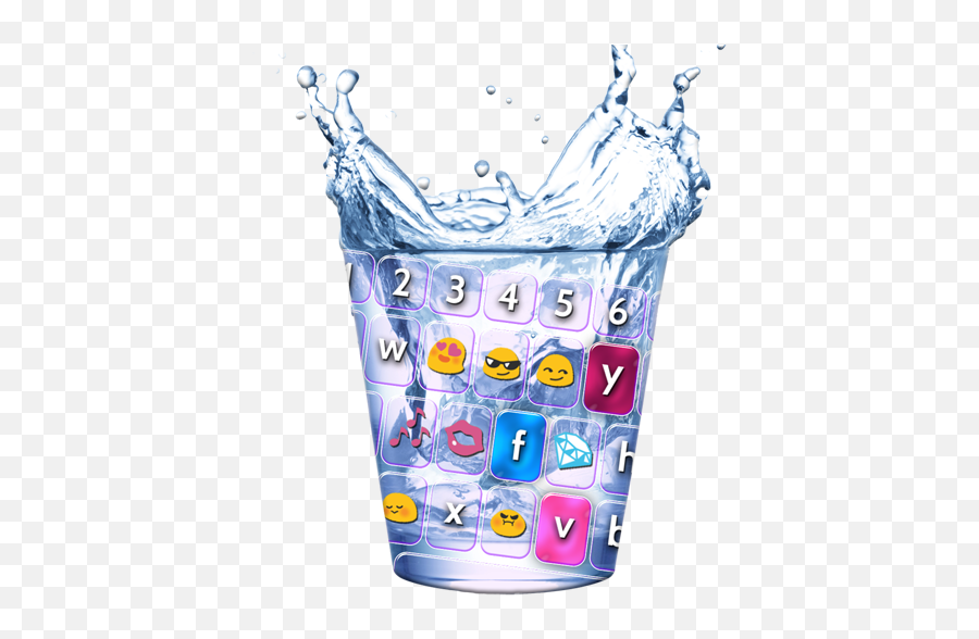 Water Glass Keyboard And Emoji - Glass Of Water Png,Water Glass Emoji