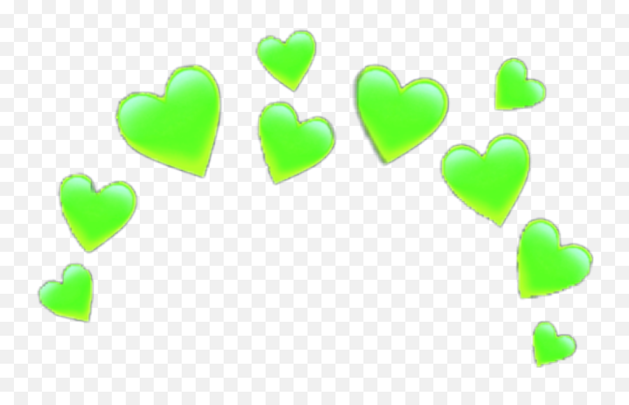 Heart Crown Heartcrown Iphone Emoji - Iphone Green Heart Emoji,Green Heart Emoji Png