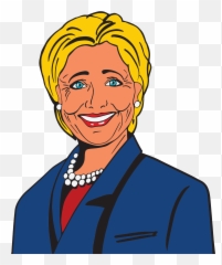 Hillary Clinton Vector Clipart Image - Transparent Hillary Clinton Clipart Emoji,Surgical Mask Emoji