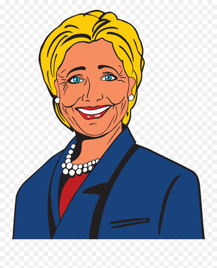 Hillary Clinton Vector Clipart Image - Transparent Hillary Clinton Clipart Emoji,Surgical Mask Emoji